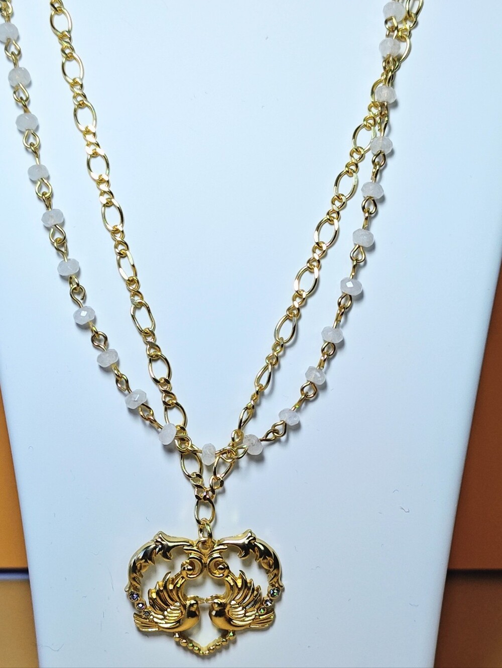 Patricia Nash Love Bird Gold Necklace